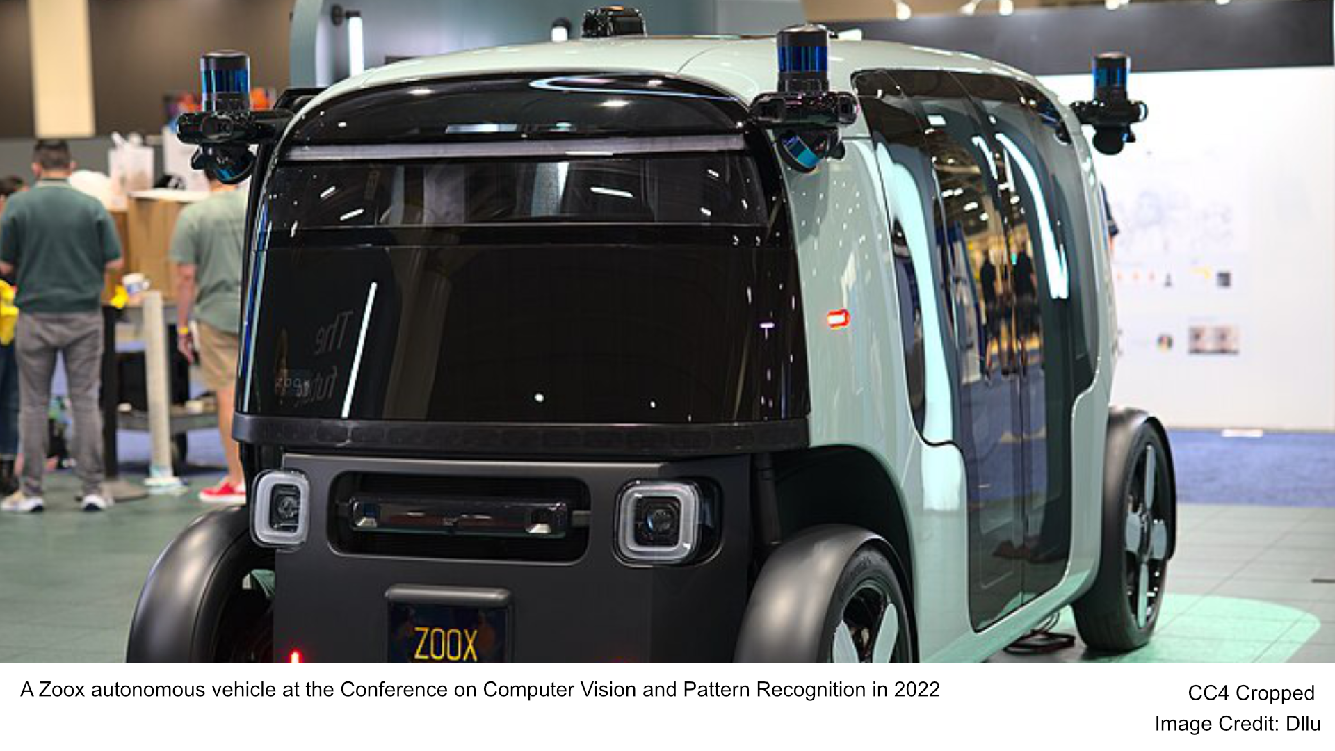 A Zoox autonomous vehicle at the Conference on Computer Vision and Pattern Recognition in 2022