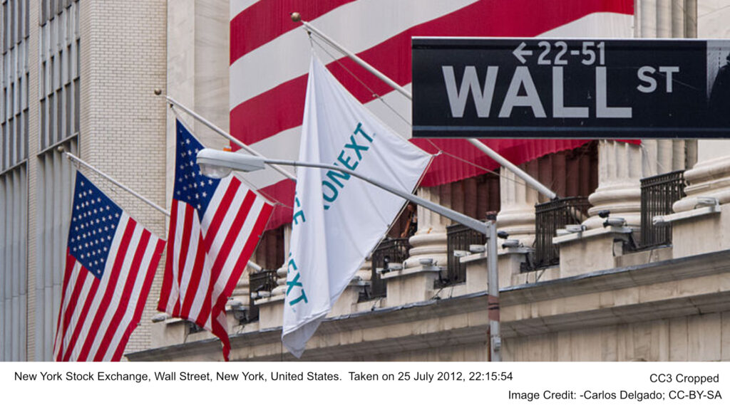 New York Stock Exchange, Wall Street, New York, United States. Taken on 25 July 2012, 22:15:54