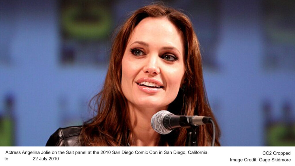 Actress Angelina Jolie on the Salt panel at the 2010 San Diego Comic Con in San Diego, California.