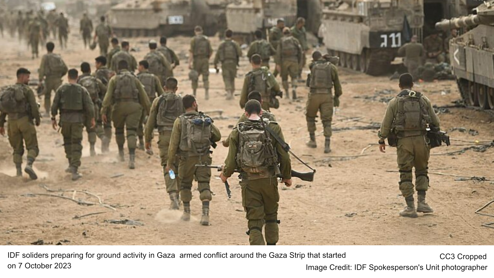 IDF soliders preparing for ground activity in Gaza